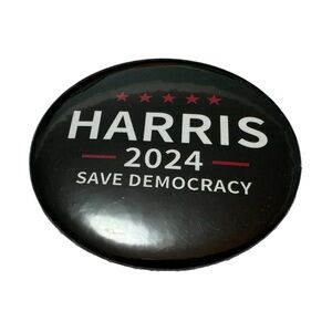 Kamala Harris pin back 1.75” NWT gift it vote blue save democracy in 2024
